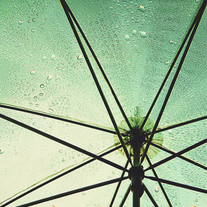 NYC Tax-Sensitive Investing Umbrella with raindrops.